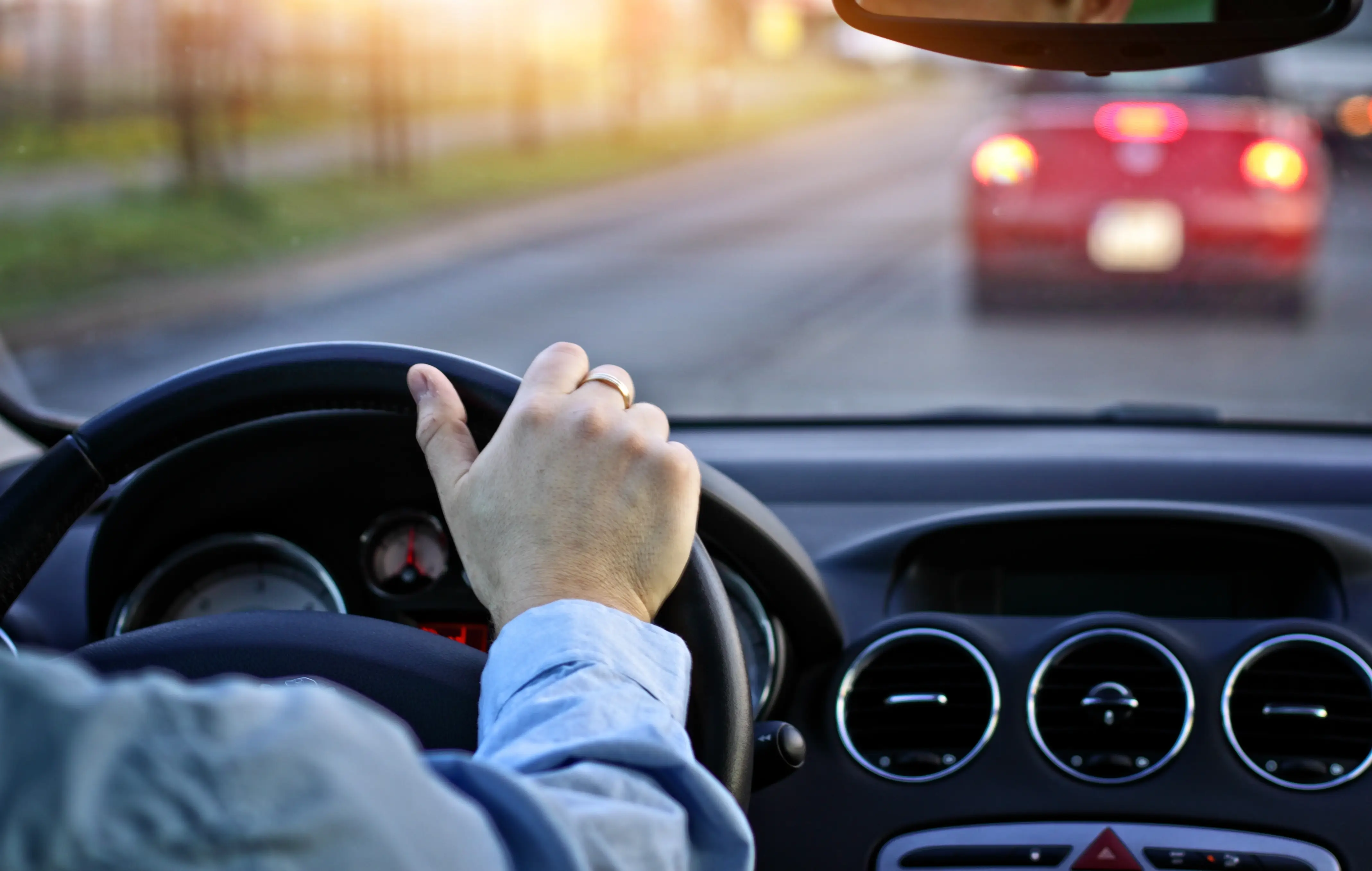 driving a car