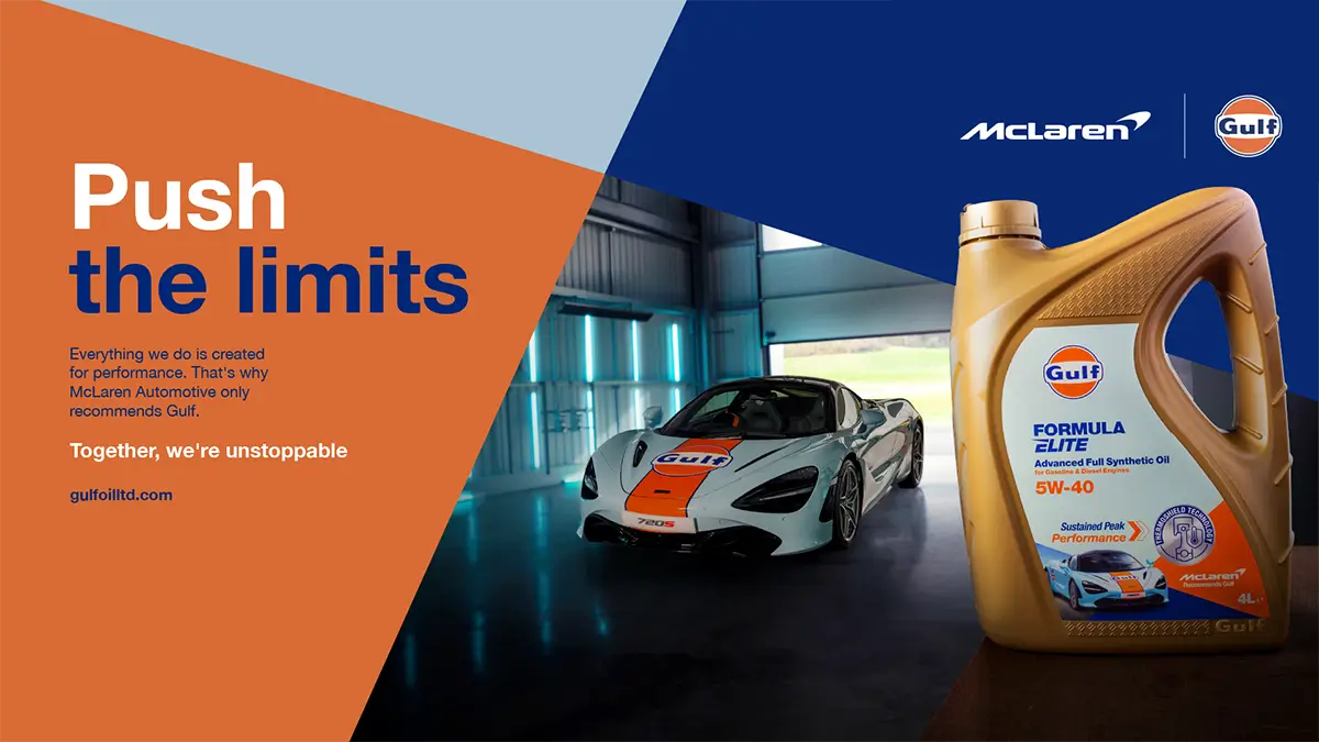 Gulf Formula Elite becomes McLaren Automotive first fill lubricant